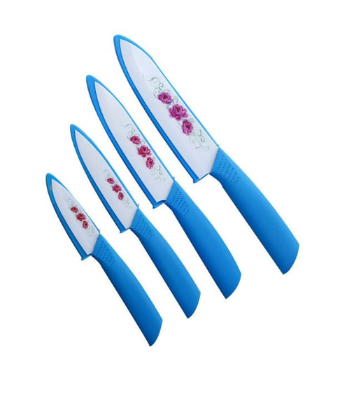 Flowers Ceramic Kitchen Knife